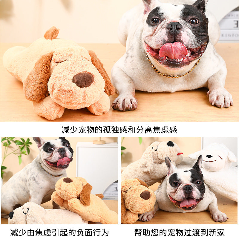 Heartbeat Plush Puppy Toy for Dogs – Calming Anxiety Relief with Soothing Heartbeat Sound