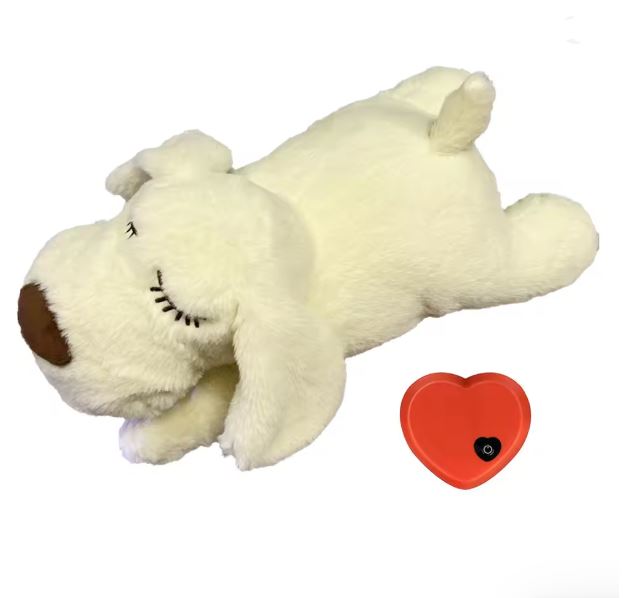 Calming Heartbeat Plush Toy for Dogs – Anxiety Relief Sleep Companion