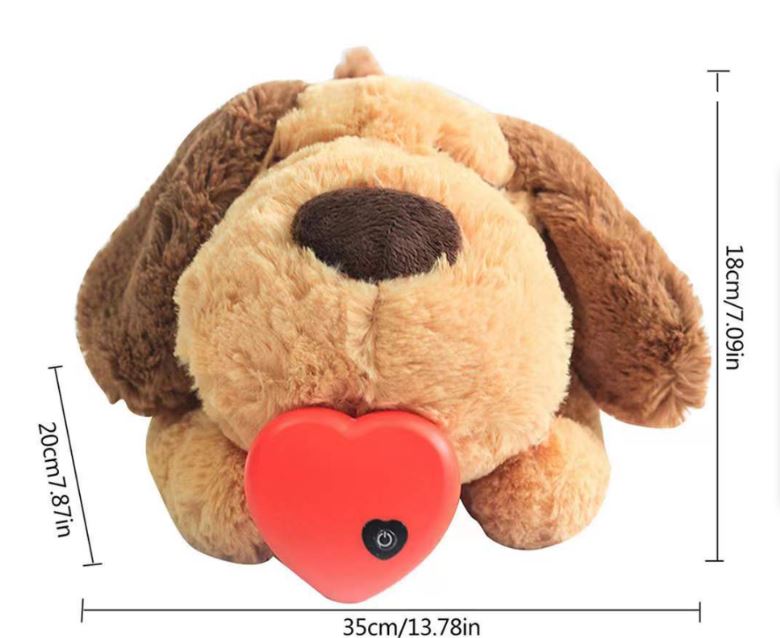 Calming Heartbeat Plush Toy for Dogs – Anxiety Relief Sleep Companion
