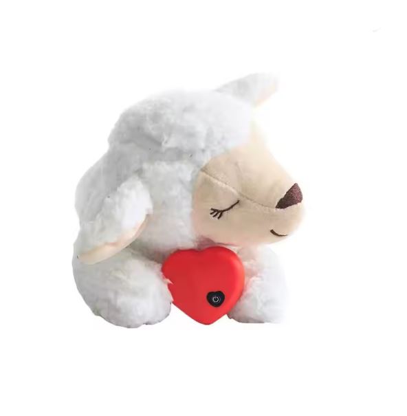Calming Heartbeat Plush Toy for Dogs – Anxiety Relief Sleep Companion